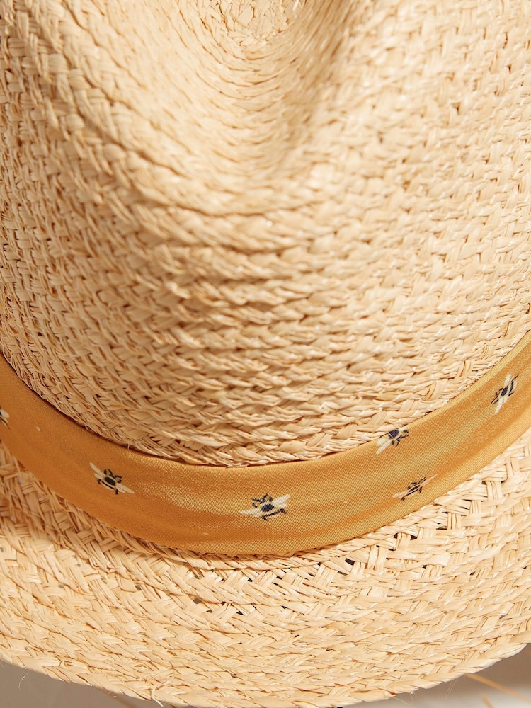 FatFace Natural Womens Bee Band Trilby - Image 3 of 3
