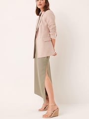 Nude, Creme - Signature Lederschuhe mit drei Riemen und Keilabsatz - Bild 2 von 7