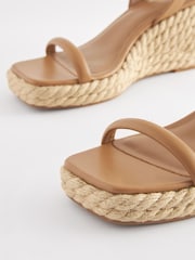 Camel - Forever Comfort® Espadrilles mit Keilabsatz und eckiger Zehenpartie - Bild 4 von 6