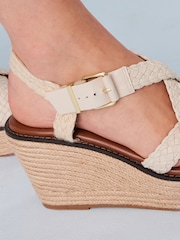 Weiß - Forever Comfort® Schuhe mit Keilabsatz und geflochtenen Riemen - Bild 3 von 8