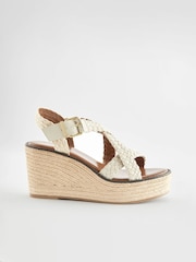 Weiß - Forever Comfort® Schuhe mit Keilabsatz und geflochtenen Riemen - Bild 4 von 8