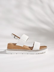 White Standard/Wide Fit Forever Comfort® Leather Sport Bling Wedges - Image 2 of 5