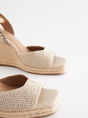 Natur - Forever Comfort® Schuhe mit Keilabsatz, Wickeldesign und Häkelspitze - Bild 7 von 8