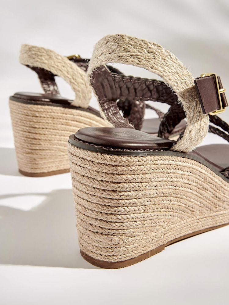 Schokoladenbraun - Forever Comfort® Schuhe mit Keilabsatz und geflochtenen Riemen - Bild 5 von 5 Schokoladenbraun - Forever Comfort® Schuhe mit Keilabsatz und geflochtenen Riemen - Bild 5 von 5