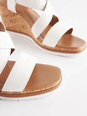 White Forever Comfort® Elastic Cross-Over Wedges - Image 4 of 7