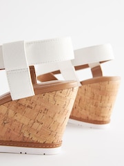 White Forever Comfort® Elastic Cross-Over Wedges - Image 5 of 7