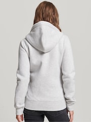 Superdry Grey Cotton Vintage Logo Embroidered Zip Hoodie - Image 2 of 5