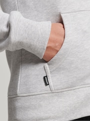 Superdry Grey Cotton Vintage Logo Embroidered Zip Hoodie - Image 5 of 5