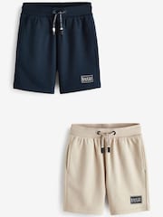 Marineblau - Baker by Ted Baker Grüne 100% Sweatshorts aus Baumwolle 2er-Pack - Bild 1 von 5