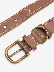 Tan Brown Leather Dog Collar - Image 5 of 5