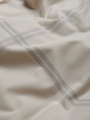 2 Pack Natural Beige/White Check Reversible Duvet Cover and Pillowcase Set - Image 6 of 9