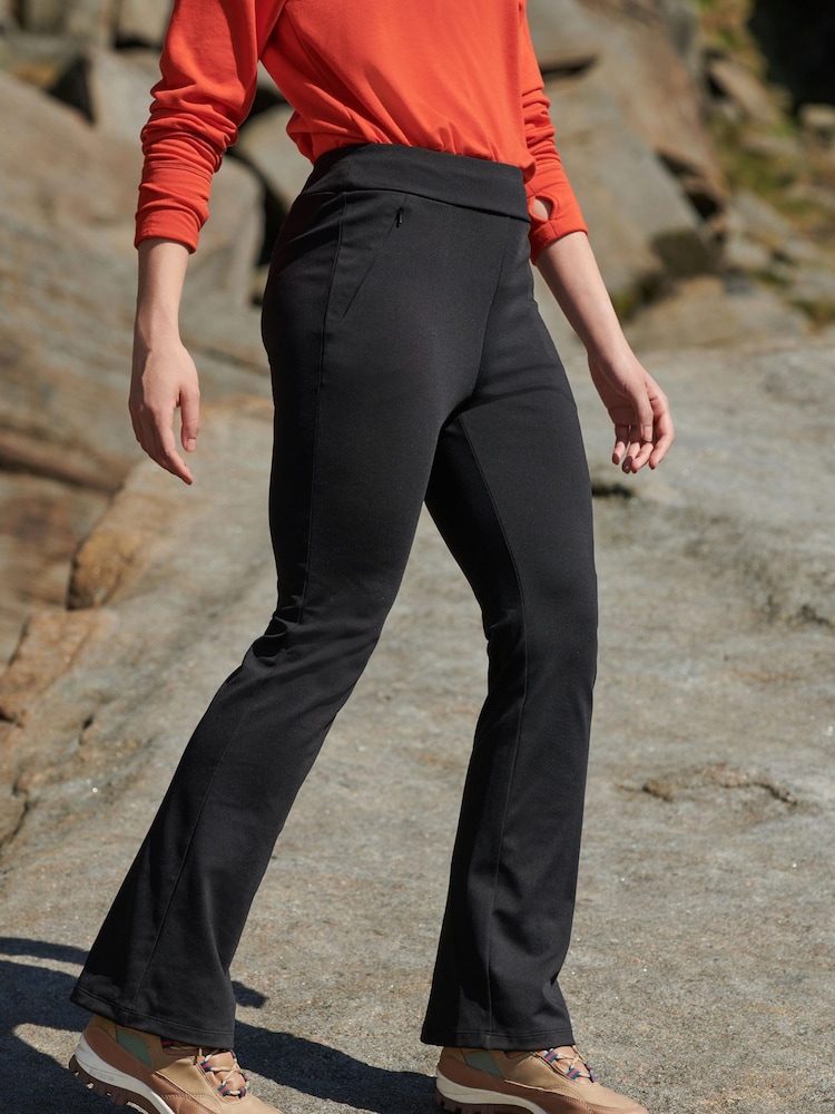 Black Wide Leg Next Elements Outdoor Thermal Trousers - Image 3 of 5