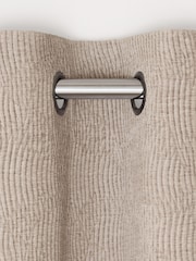 Natural Next Chenille Wave Texture Eyelet Lined Curtains - Image 1 of 5