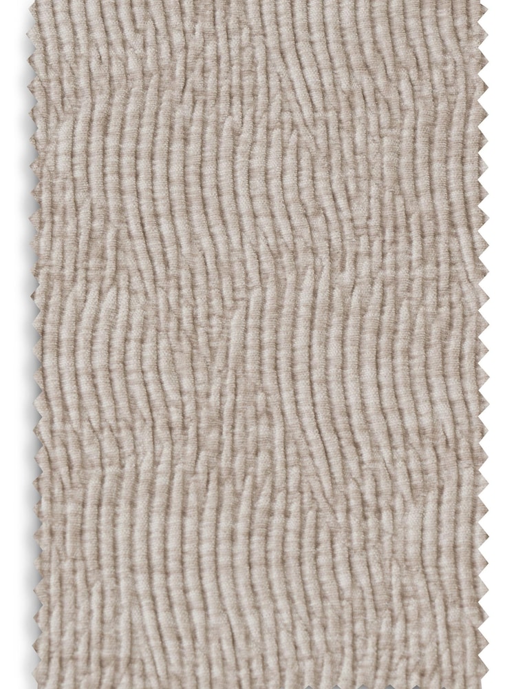 Natural Next Chenille Wave Texture Eyelet Lined Curtains - Image 5 of 5