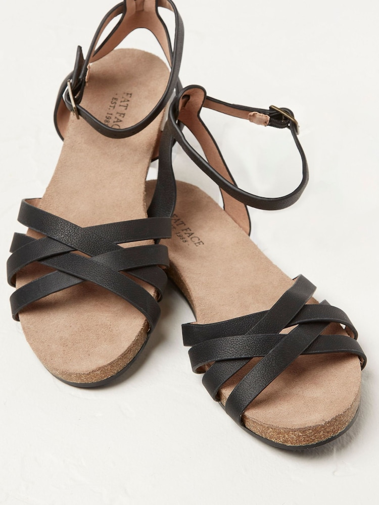 FatFace Black Beth Sandals - Image 2 of 2 FatFace Black Beth Sandals - Image 2 of 2