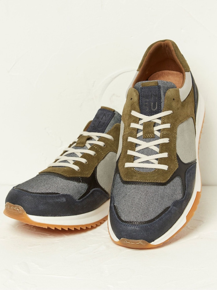 FatFace Blue Colourblock Trainers - Image 2 of 3