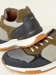 FatFace Blue Colourblock Trainers - Image 3 of 3