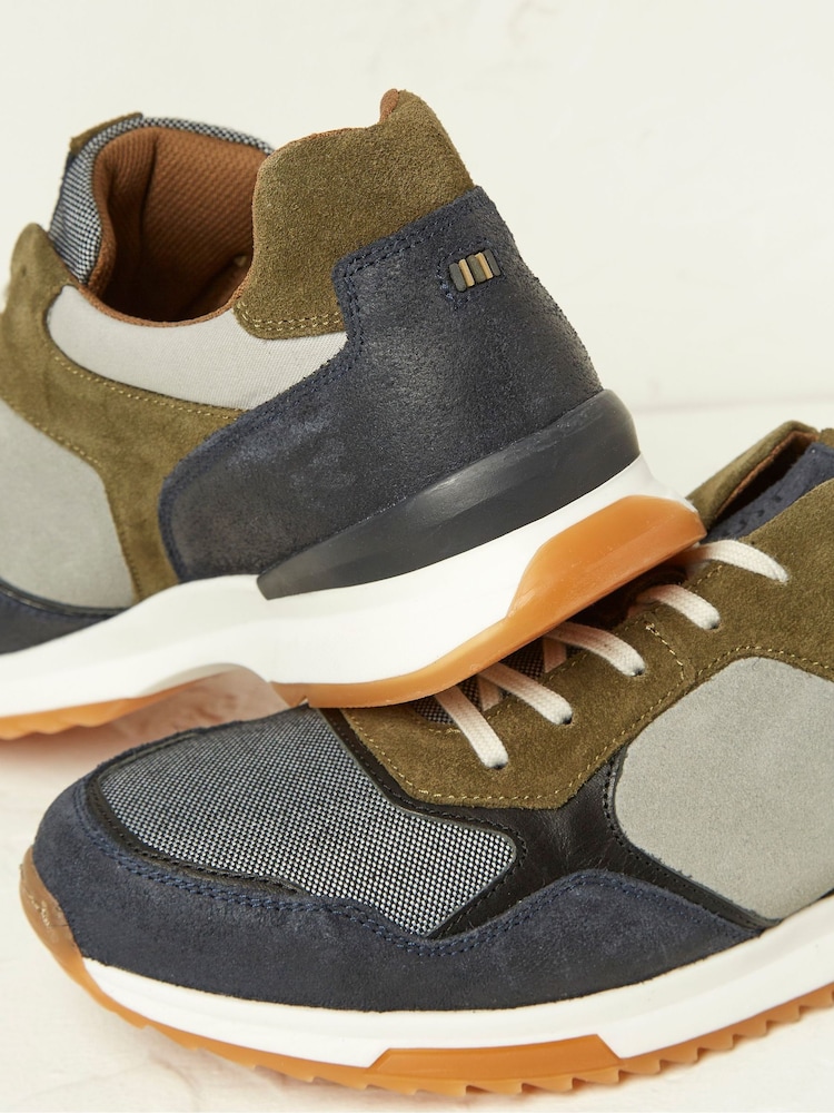 FatFace Blue Colourblock Trainers - Image 3 of 3