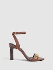 Reiss Tan Ada Strappy Heel Sandals - Image 1 of 7
