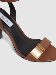 Reiss Tan Ada Strappy Heel Sandals - Image 6 of 7