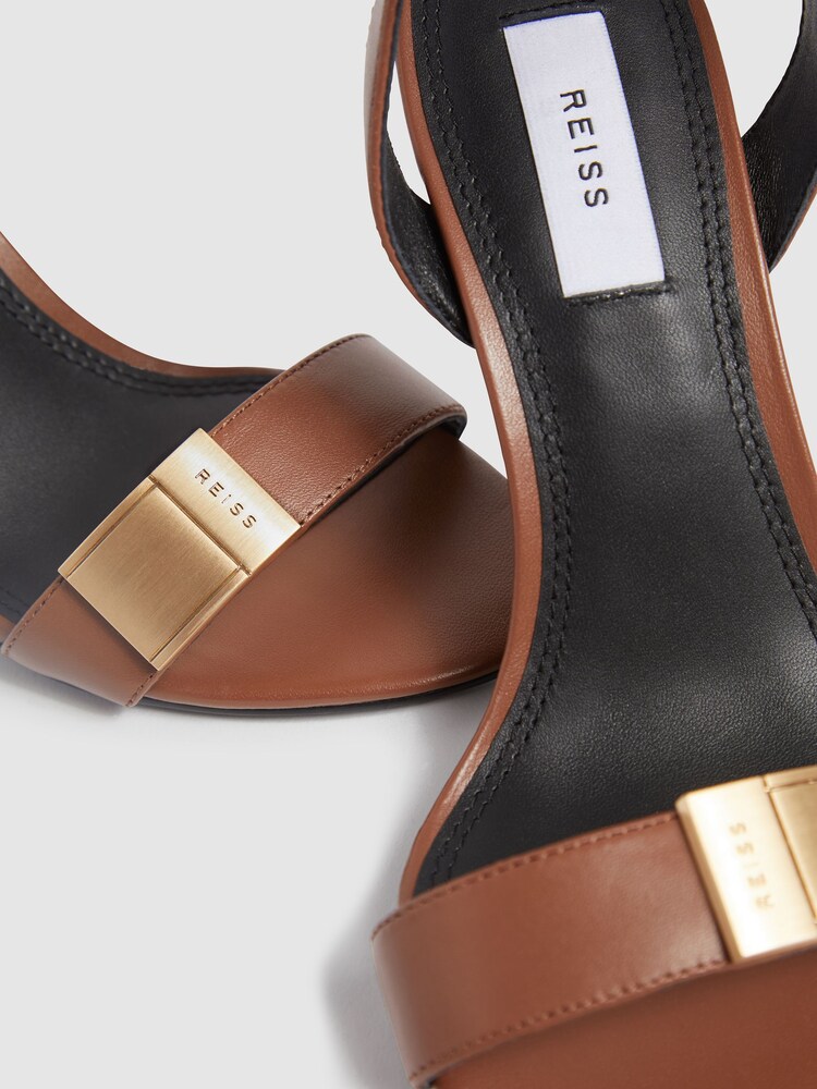 Reiss Tan Ada Strappy Heel Sandals - Image 7 of 7