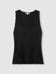 Reiss Black Riley Silk Front Vest - Image 2 of 5
