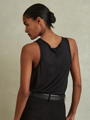 Reiss Black Riley Silk Front Vest - Image 4 of 5