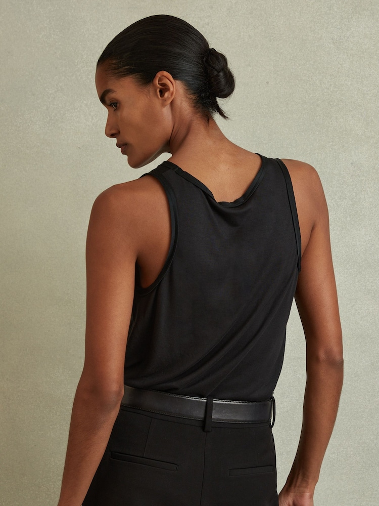Buy Reiss Black Riley Silk Front Vest from the Next UK online shop