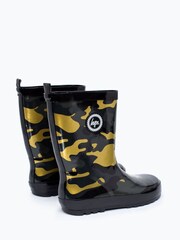 Hype. Boys Black/Gold Camo Wellies - Image 1 of 4