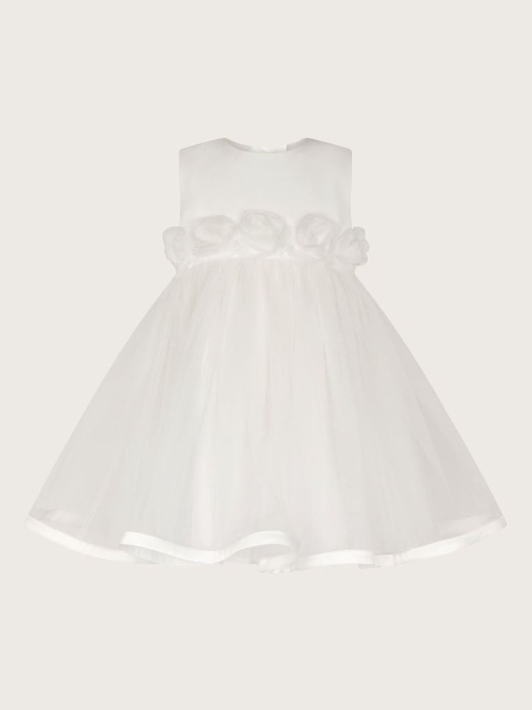 Monsoon Natural Baby Rosanna 3D Christening Dress - Image 1 of 3