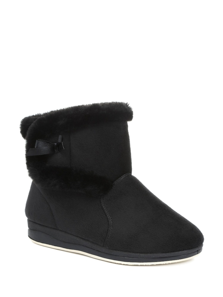 Pavers Black Pavers Black Wide Fit Slipper Boots - Image 2 of 5