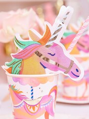 Party Pieces Pink Pack of 32 Unicorn Fairy Princess Party Napkins - Image 1 of 2