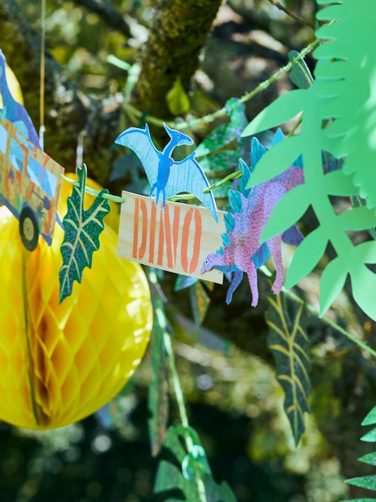 Party Pieces Natural Pack of 2 Dino Explorer Party Garlands - Image 1 of 2