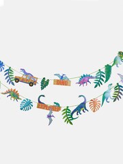 Party Pieces Natural Pack of 2 Dino Explorer Party Garlands - Image 2 of 2