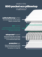 Silentnight White 800 Pocket Pillow Top Mattress - Image 5 of 5