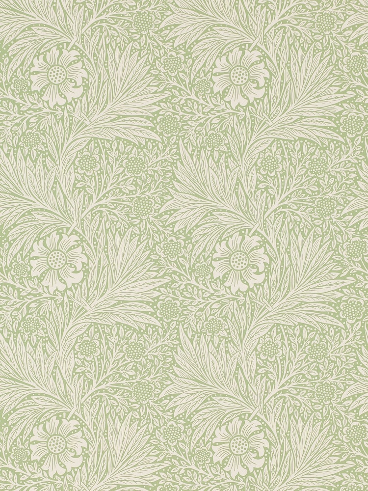 Morris & Co. Green Marigold 10.05M Wallpaper - Image 2 of 2