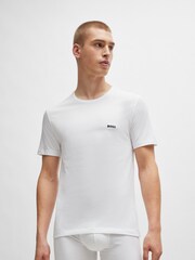 Noir/Blanc/Beige - BOSS T-shirt classique en coton 100% 3 Lot - Image 6 sur 9