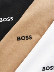 Noir/Blanc/Beige - BOSS T-shirt classique en coton 100% 3 Lot - Image 8 sur 9