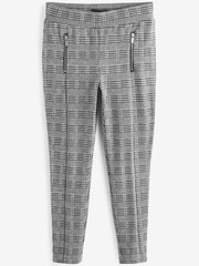 Monochrome Black/White Check Ponte Zip Detail Leggings - Image 5 of 5