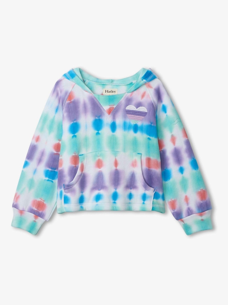 Hatley Seaside Kapuzensweatshirt in Knüpfbatik, Blau - Bild 2 von 3