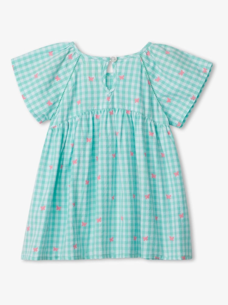 Hatley Baby Blue Butterfly Gingham Woven Dress - Image 3 of 3