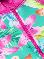 Monsoon Green Tropical Print Long Sleeve Swimsuit with Protection - Image 3 of 3