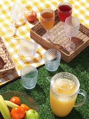 Cambridge Clear Shatterproof Fete Diamond Design 4 Piece Wine Set - Image 3 of 4