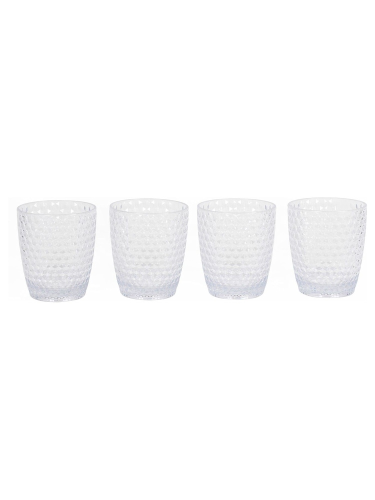 Cambridge Clear Shatterproof Fete Diamond Design 4 Piece Tumbler Set - Image 4 of 4