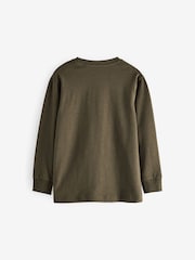 Hellbraun/Khakigrün - Long Sleeve Cosy T-Shirts 4 Pack (3-16yrs) - Bild 2 von 2