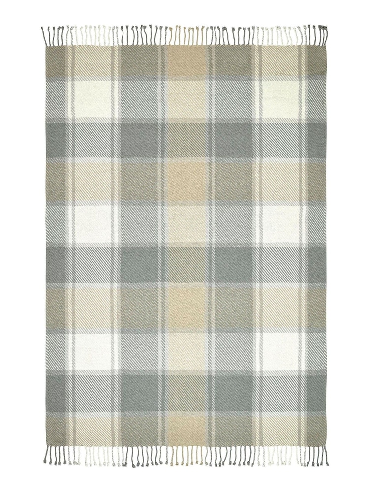 Laura Ashley Steel Grey Dylan 100% Cotton Throw - Image 2 of 2