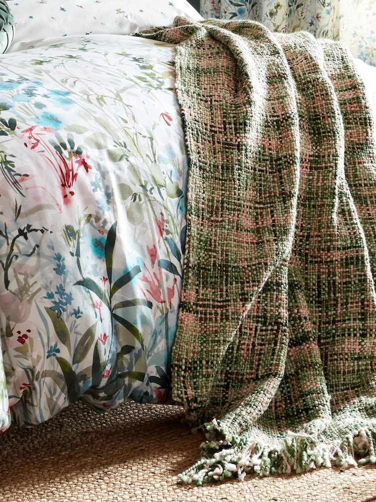 Laura Ashley Sage Green Brydie Throw - Image 1 of 5