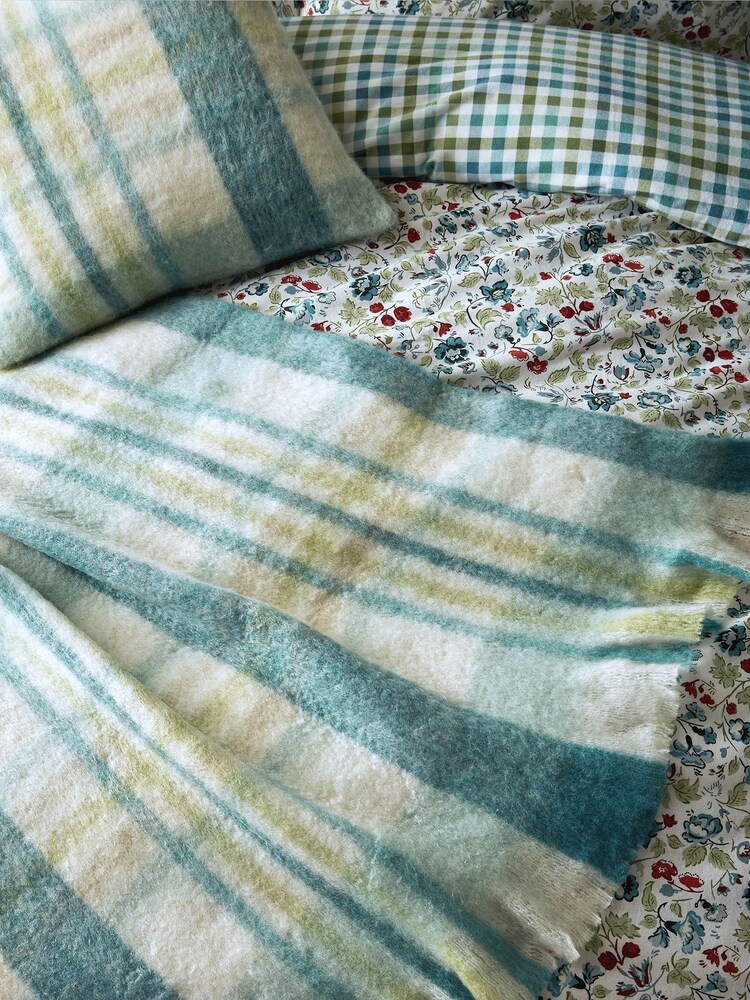 Laura Ashley Newport Blue Colton Check Cushion - Image 3 of 3