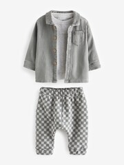 monochrome - Ensemble veste chemise, t-shirt et jogging Baby 3 Pieces - Image 5 of 8