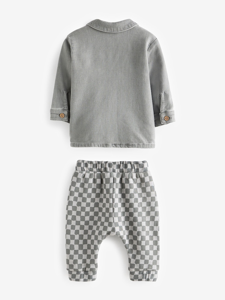monochrome - Ensemble veste chemise, t-shirt et jogging Baby 3 Pieces - Image 6 of 8